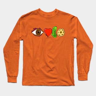 I Love Pickle Ball Brown Eye Long Sleeve T-Shirt